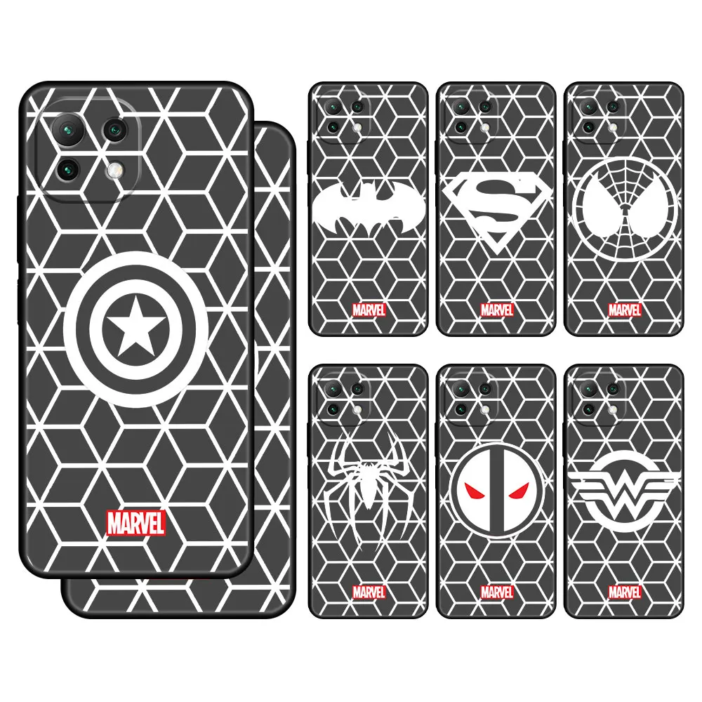 

Case for Xiaomi Redmi 12 Note 12X K50 K40 Mi 11 10T 11T Lite Pro Xiaomi12X TPU Marvel Avengers Superhero Logo Phone Capa