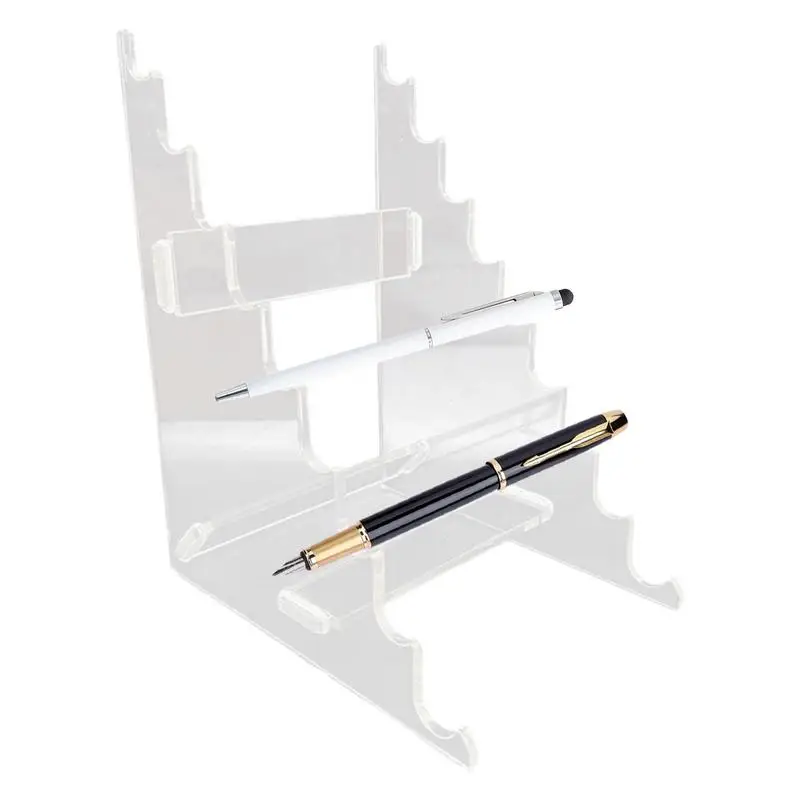 

Acrylic Pen Holder 9-Slot Acrylic Nail Art Brush Holder Clear Display Rack Organizer For Holding Eyebrow Pen Makeup Brush
