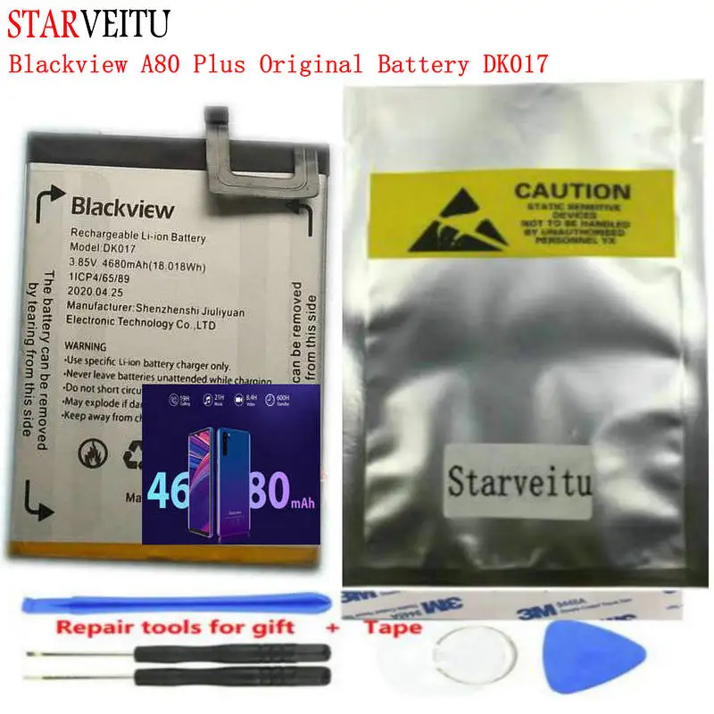 

Оригинальная Аккумуляторная Батарея 4680 мАч для Blackview A80 Plus DK017