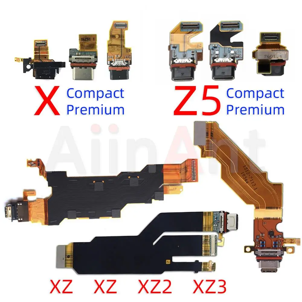 Original USB Charging Port Charger Dock Connector Flex Cable For Sony Xperia X XZ XZ1 XZ2 XZ3 Z3 Z4 Z5 Compact Premium Plus