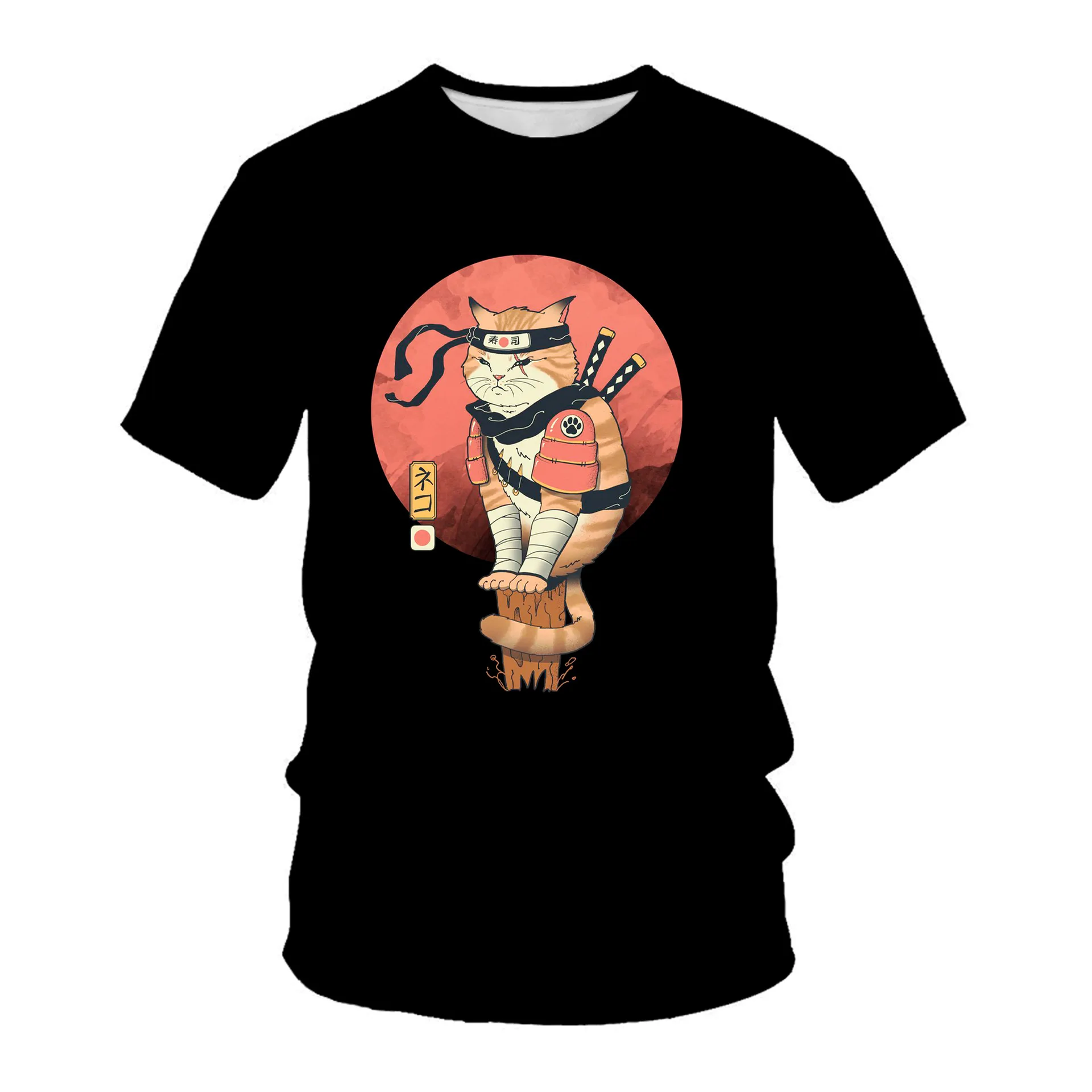 

New Men Cute 3D Cat Graphic T Shirts Funny Animal Printed T-shirt Women Casual At Home Tee Boy Girl Simple Clothing Loose Tops