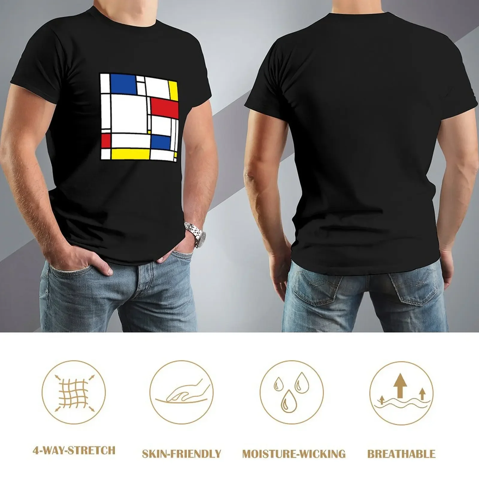 Mondrian Minimalist De Stijl Modern Art I.I ? Футболка Fatfatin одежда в стиле хиппи заготовки мужские