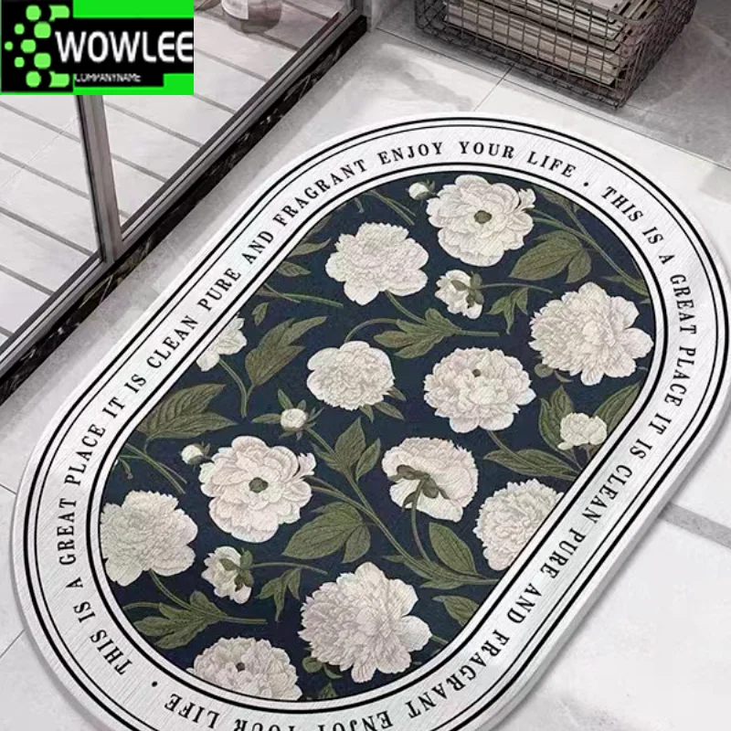 

Супервпитывающий коврик для ванной, Быстросохнущий коврик для ванной, нескользящий коврик для входной двери, напольные коврики из кожи нап...