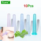 10 шт., многоцветные силиконовые чашки для массажа лица
