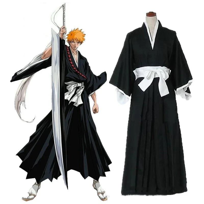 Bleek Panger Kuchiki Rukia Косплей Kostuums Kurosaki Ichigo Die Pa Soul Society Shinigami Kimono Volledige Outfit Duizend Jaar