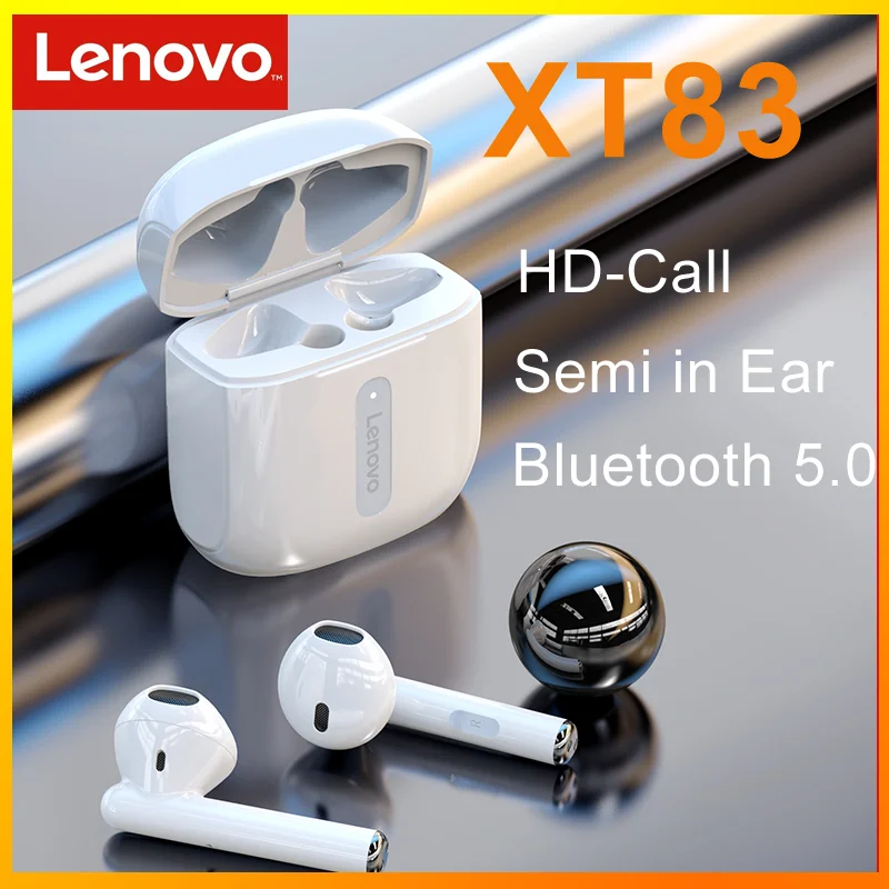 

Lenovo XT83 TWS Bluetooth 5.0 Earphone Wireless Headphone 9D Stereo Sports IPX5 Rain Waterproof Earbuds Headsets With Microphone