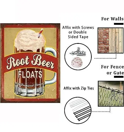 QKIODS металлический знак корневой пиво поплавки Ретро жестяной винтажный алюминий