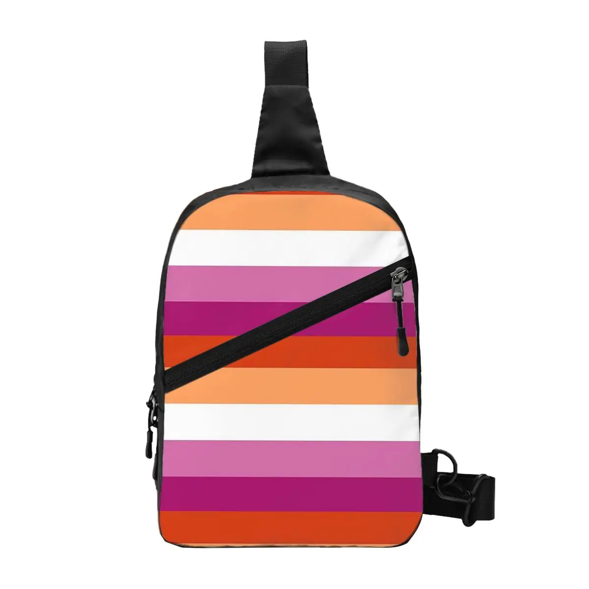 Lesbian Pride Chest Bag Men Sling Crossbody Backpack Traveling Hiking Daypack Shoulder