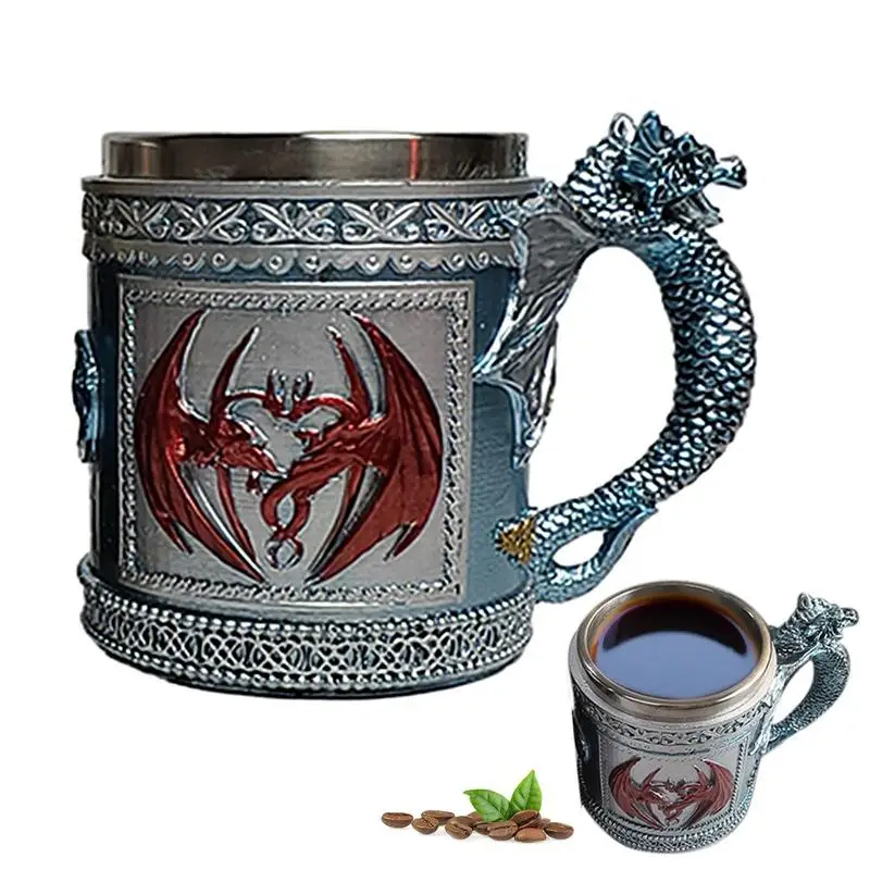 Кружка для пива из нержавеющей стали в средневековом стиле Классическая