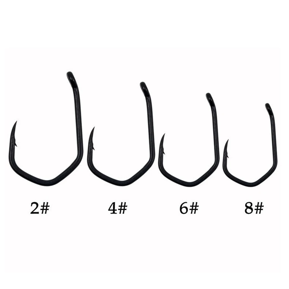 

10pcs High Carbon Steel Carp Fishing V-Curve Barbed Hooks Catfish Hook 2/4/6/8# Very Sharp Fishhook Catfish Tackle Pesca Iscas