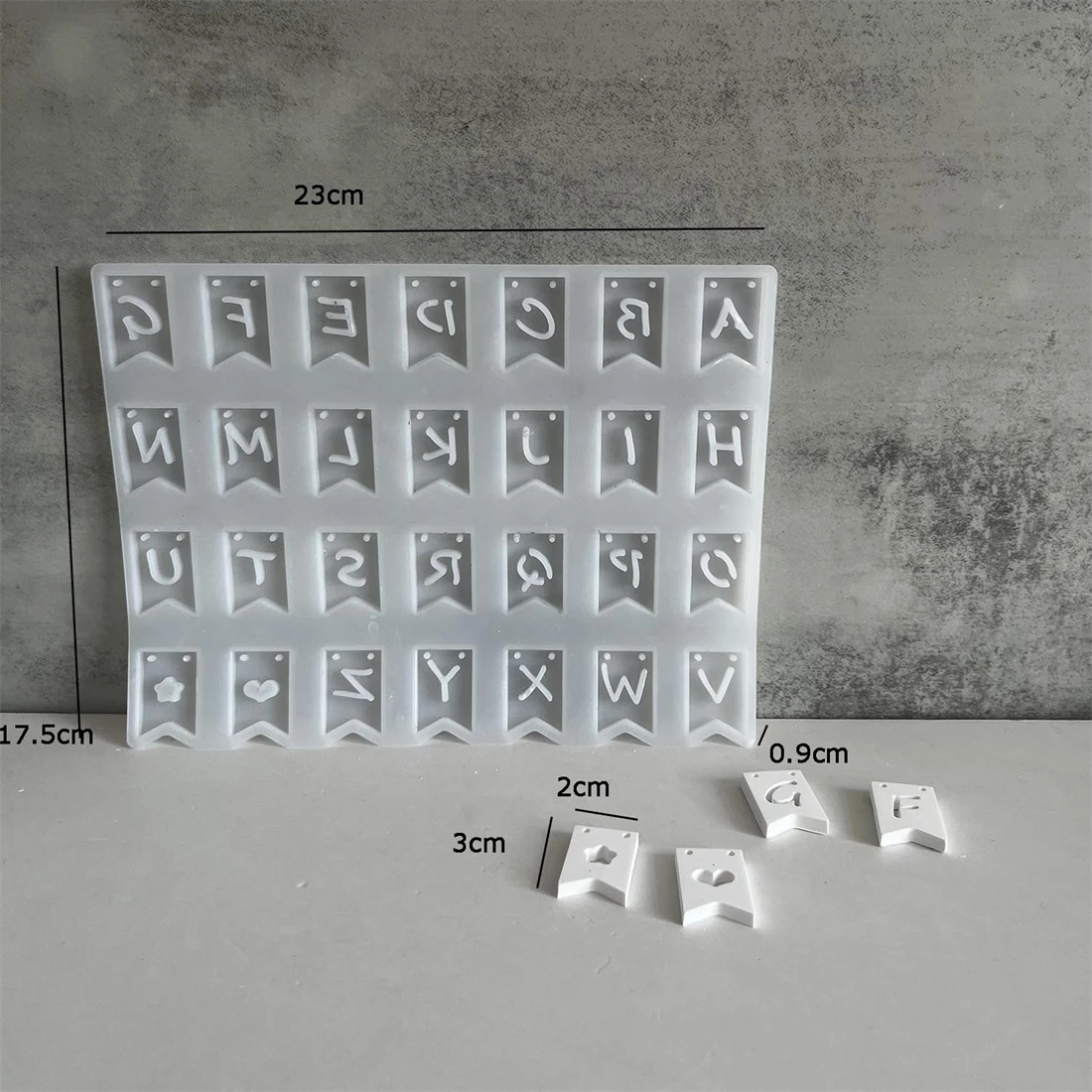 Рождественская подвеска с буквенным флагом силиконовая форма 26 алфавитом