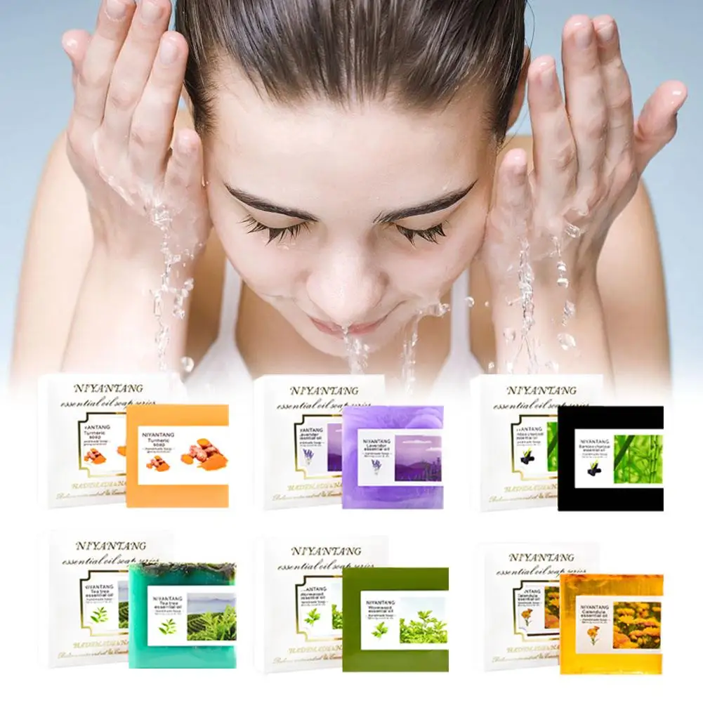 100% искусственное эфирное масло мыло куркума бамбуковое контроль угля для лица