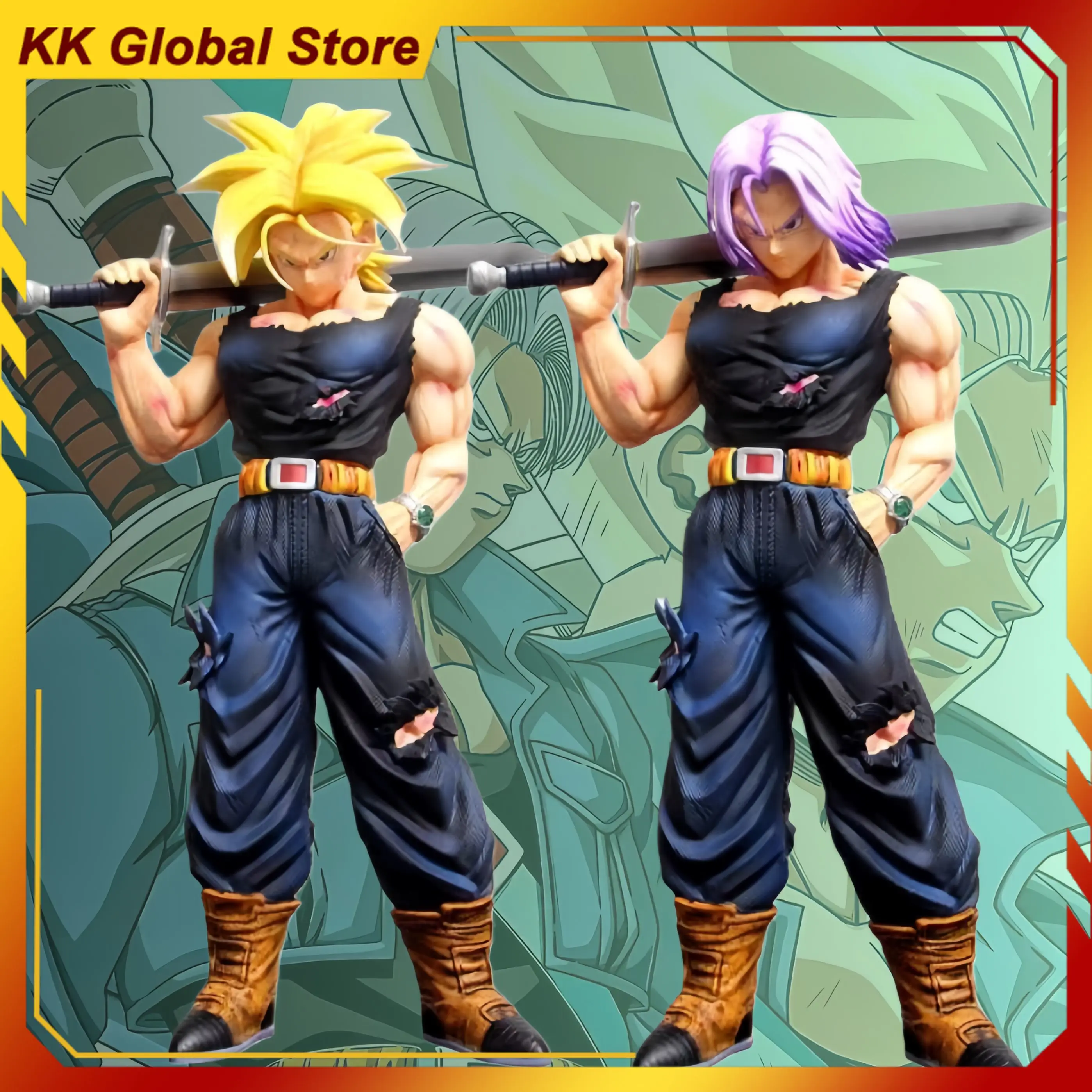 Фото Новая аниме-фигурка Dragon Ball Транккус, 30 см, из полимерной смолы, статуэтка, украшение для рабочего стола, подарки на день рождения для детей, игрушки №1