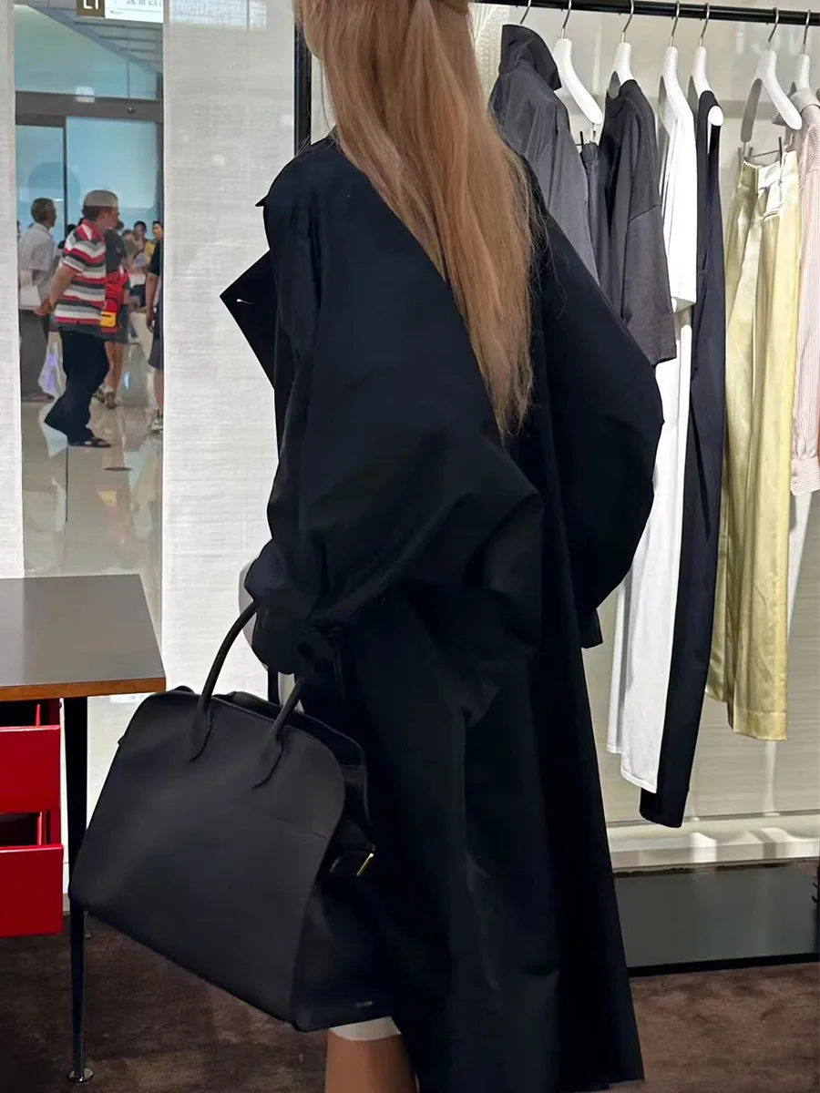 Ранняя осень и зима Американский минималистичный шерстяной классический плащ с