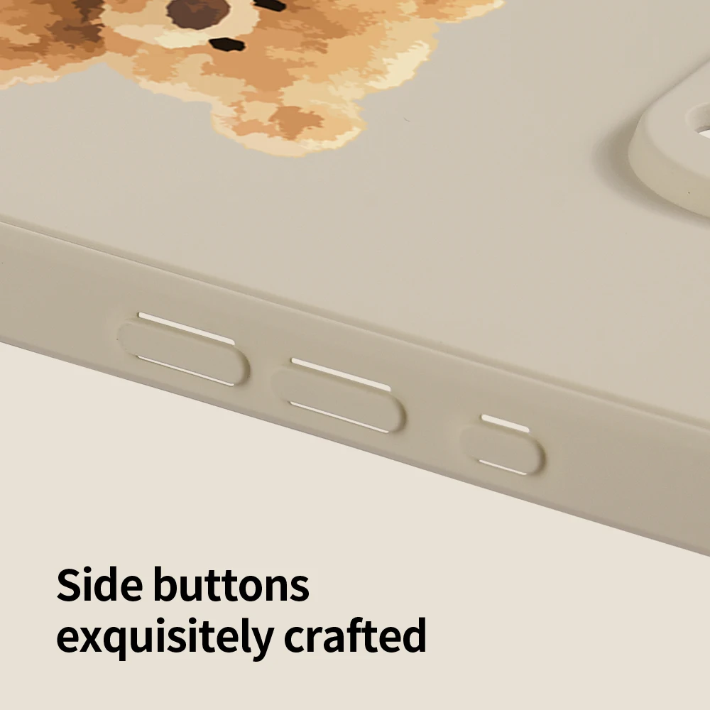 Мягкий силиконовый чехол для телефона Teddy Bear IPhone 16 15 14 13 12 11 Pro Max 16E SE4 Xr X XS 7 8 Plus