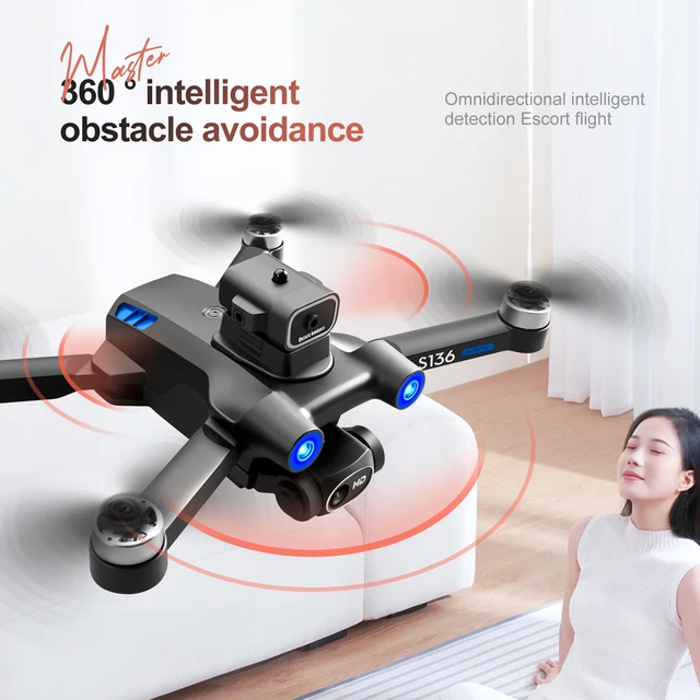TOSR S136 4K HD Dual Camera Drone Professional Laser Obstacle Avoidance Helicopter GPS Brushless Foldable Quadcopter Toy Gifts 3