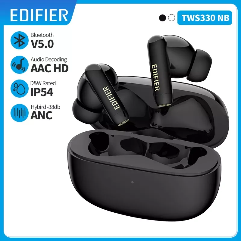 

TWS-наушники EDIFIER TWS330NB гибридные с поддержкой Bluetooth 5,0 и функцией быстрой зарядки