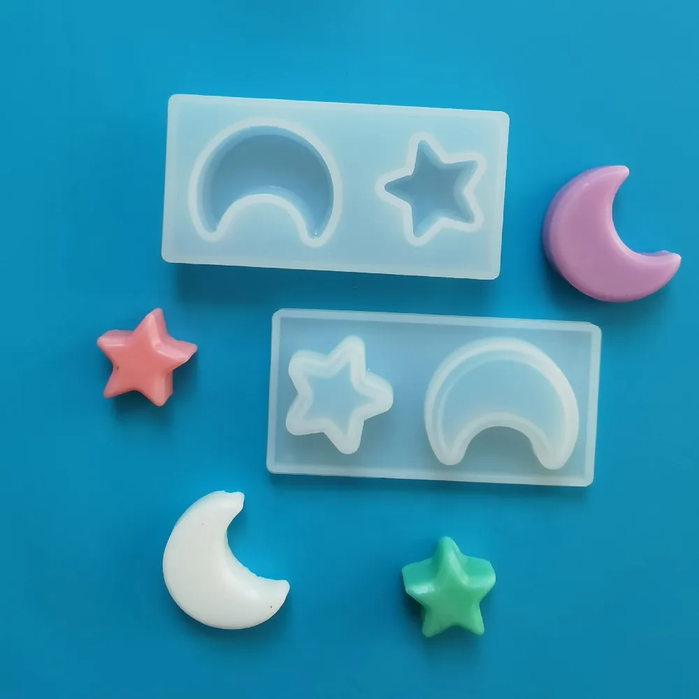

Liquid Silicone Mold for DIY Resin Decorative Craft Moon Star Heart Epoxy UV Resin Molds for Pendants Jewelry Making Tools
