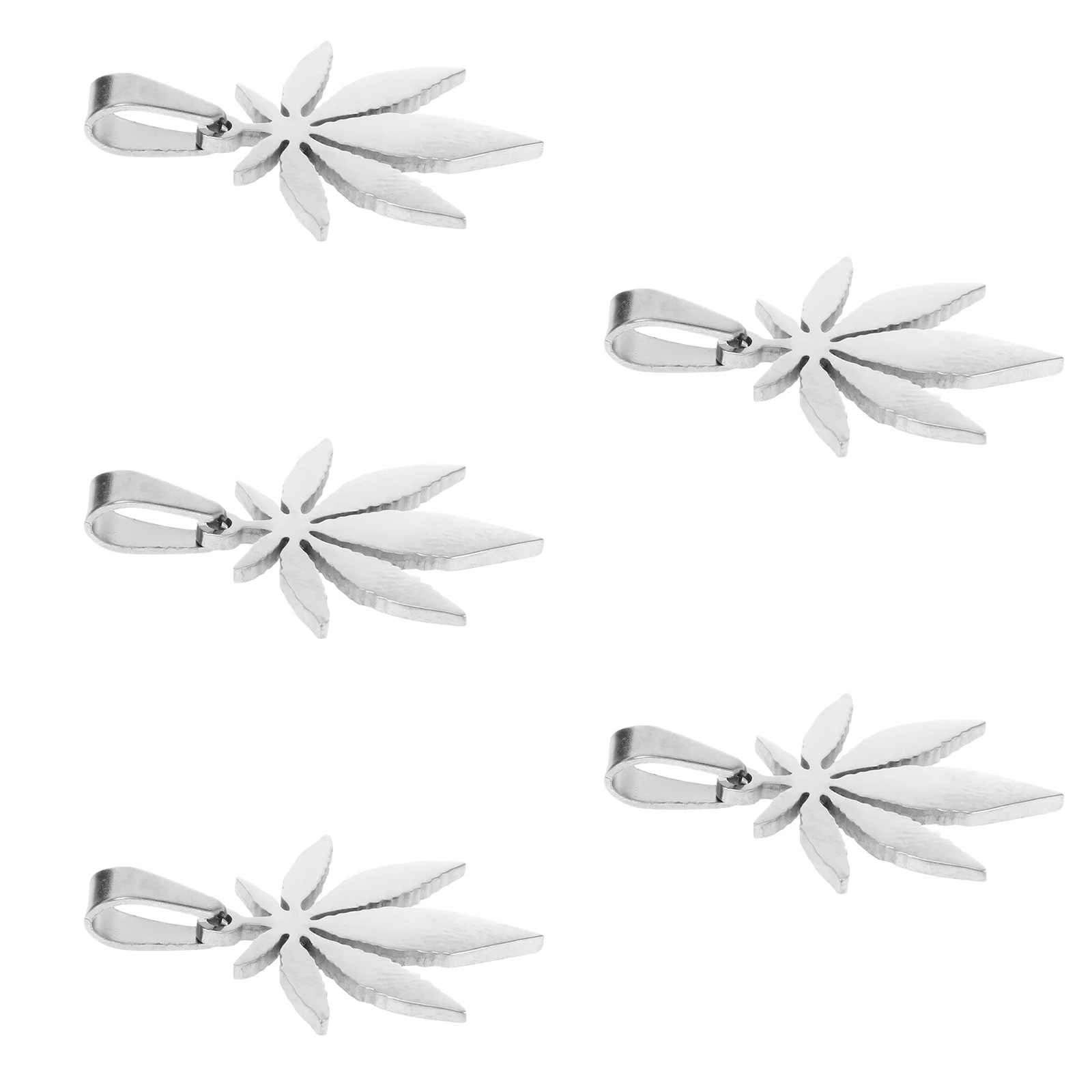 

5 Pcs Maple Leaf Pendant Necklace Hanging Vintage Decor Alloy Jewelry Making Accessories Stainless Steel Decorative Charm