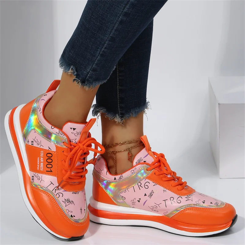 

2022 New Ladies Thick Sole Sneakers Fashion Women's Shoes Spring Casual Running Shoes Breathable Comfortable Basketball Shoes