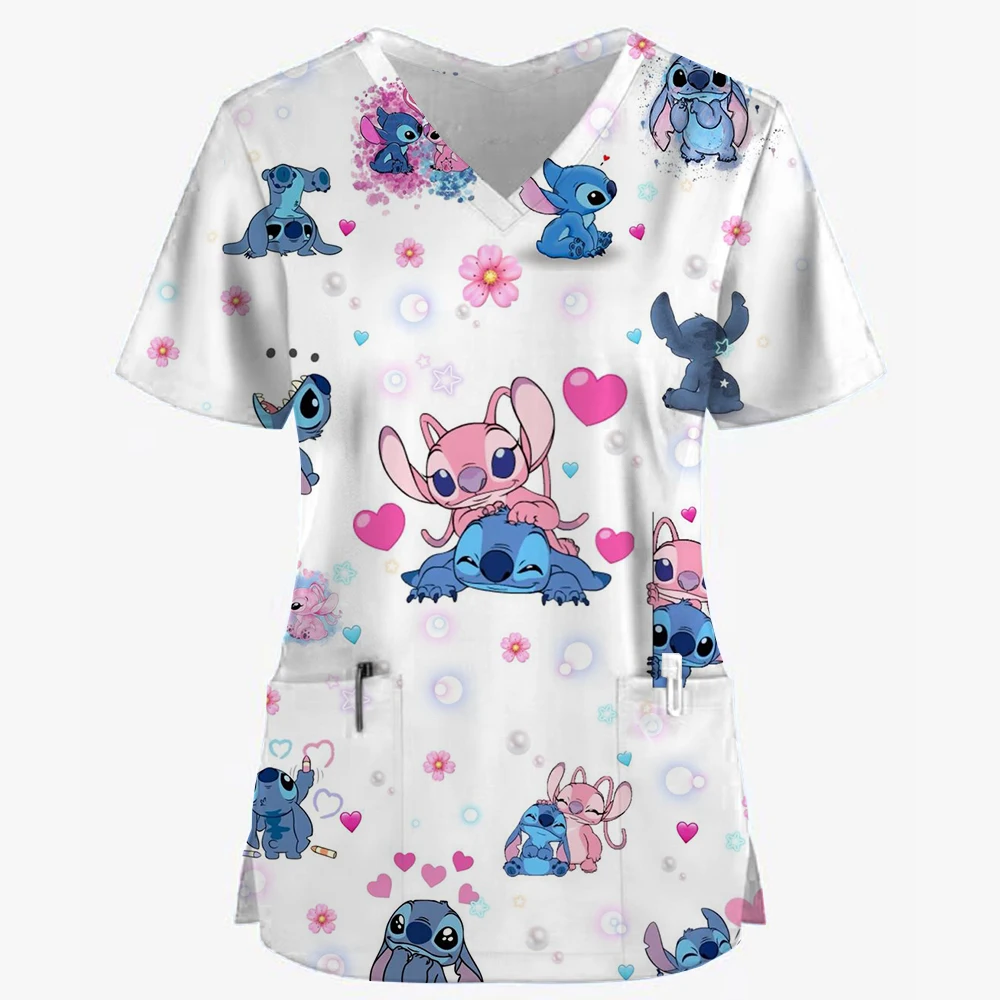 Топ y2k униформа женская одежда Диснея рабочая рубашка с мультяшным принтом