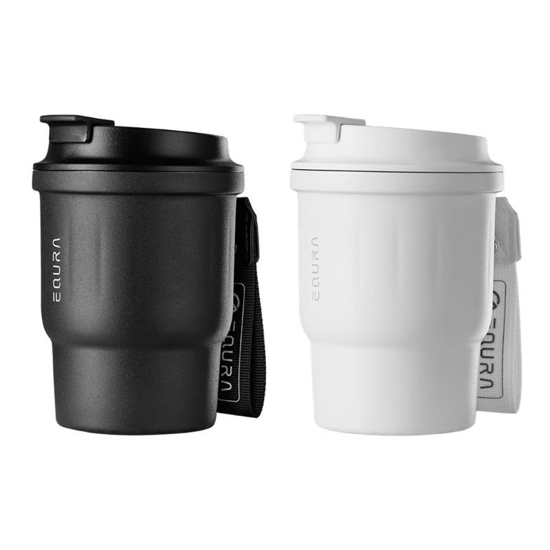 

Vacuum-Insulated-Mug Stainless Steel Thermos-Mug Keep Drink Hot or Cold-Hours Leakproof Tea-Tumbler with Handle 450ml 40JA