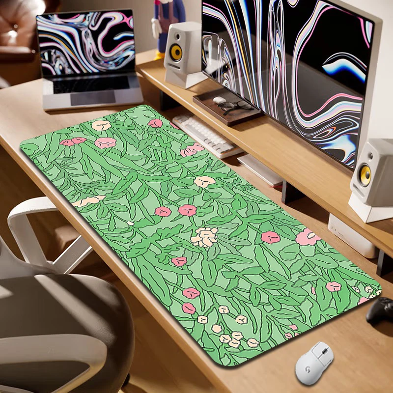 

Plant Computer Mouse Pad Gaming Mousepad Grass Large 90x40cm Game Mouse Mat Gamer XXL Mause Carpet PC Desk Mat keyboard Pads