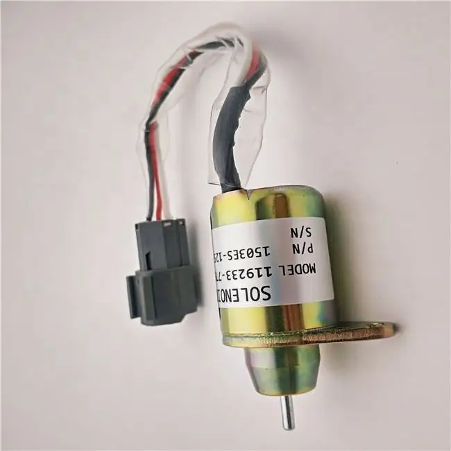 

For Yanmar John Deere for Komatsu excavator 12V fuel stop solenoid valve 119233-77932 1503es-12s5suc12s 425-35925