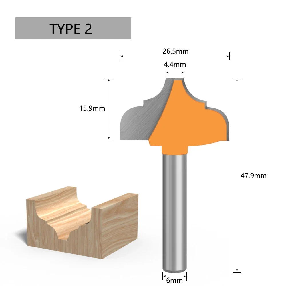 1 шт. 6 мм фреза с хвостовиком резьба по дереву кружевной нож бита 3D