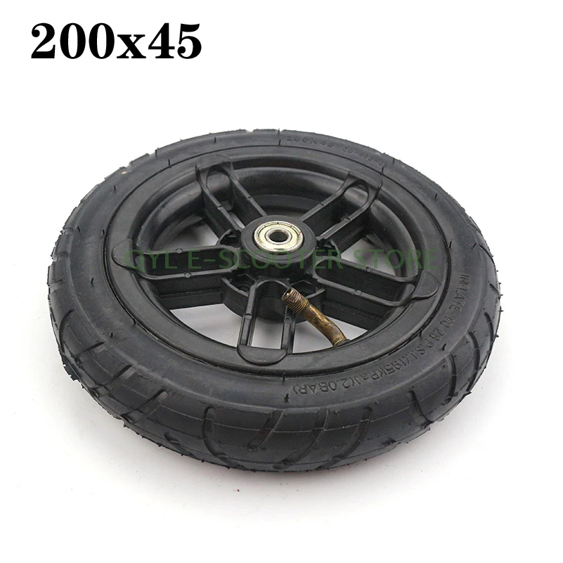 

8inch 200x45 wheel 6mm 8mm 10mm inner hole 8 inch Castor Wheel with Tyre & Tube motorcycle parts electric scooter