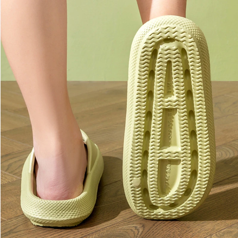 Summer Simple Slippery Slippers Women's Summer Couple Home Non-slip  Bathroom Bath Thick Bottom Casual Sandals Sapatos Femininos