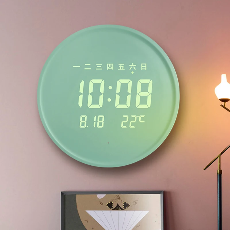 

Living Room Digital Wall Clock Big Size Modern Fashion Wood Luxury Wall Watch Nordic Home Design Wandklok Home Decorating Items