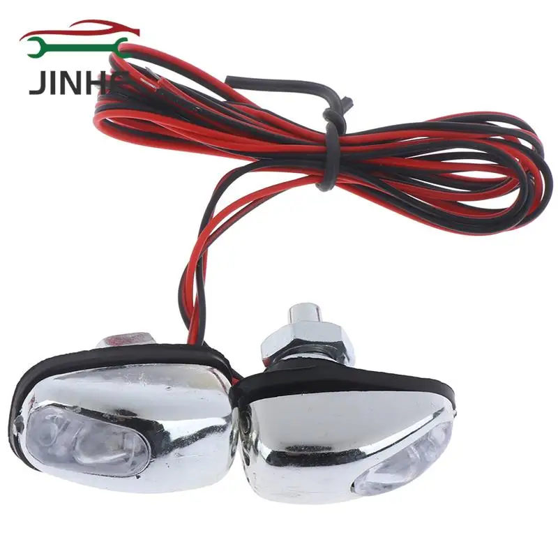

2Pcs Universal LED Light Lamp Car Accessories Windshield Washer Wiper Jet Water Spray Nozzle Spout Wiper Washer Car Light 12V