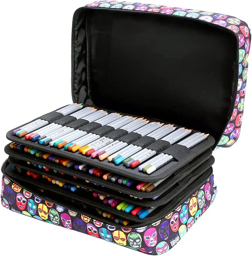 Or 240 Gel Pens Large Capacity Zippered Pencil Holder