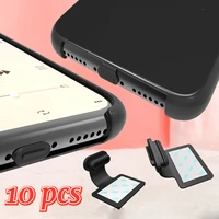 10pcs new soft silicone charging port dust plug for apple android micro usb type c ios reusable anti lost dustproof stopper