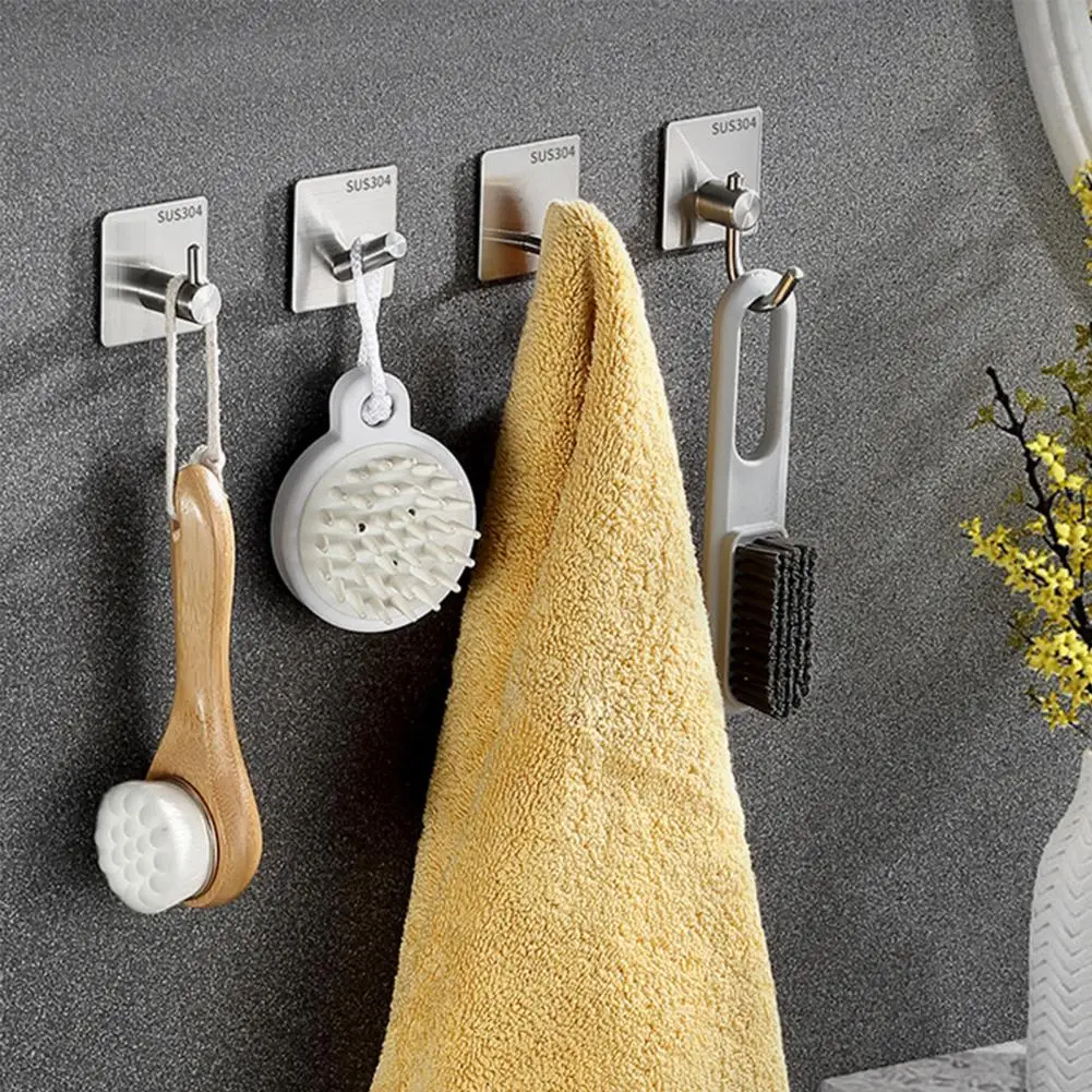 

Robe Hook No Drill Towel Hook Punch-free Towel Hook Strong Load-bearing Easy Installation Saving Space No Drilling Required