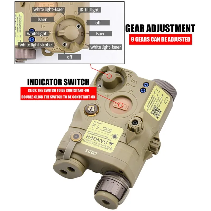 WADSN PEQ15 Прицел PEQ-15 Страйкбол Красный Зеленый Синий Точечный Лазерный Батарейный