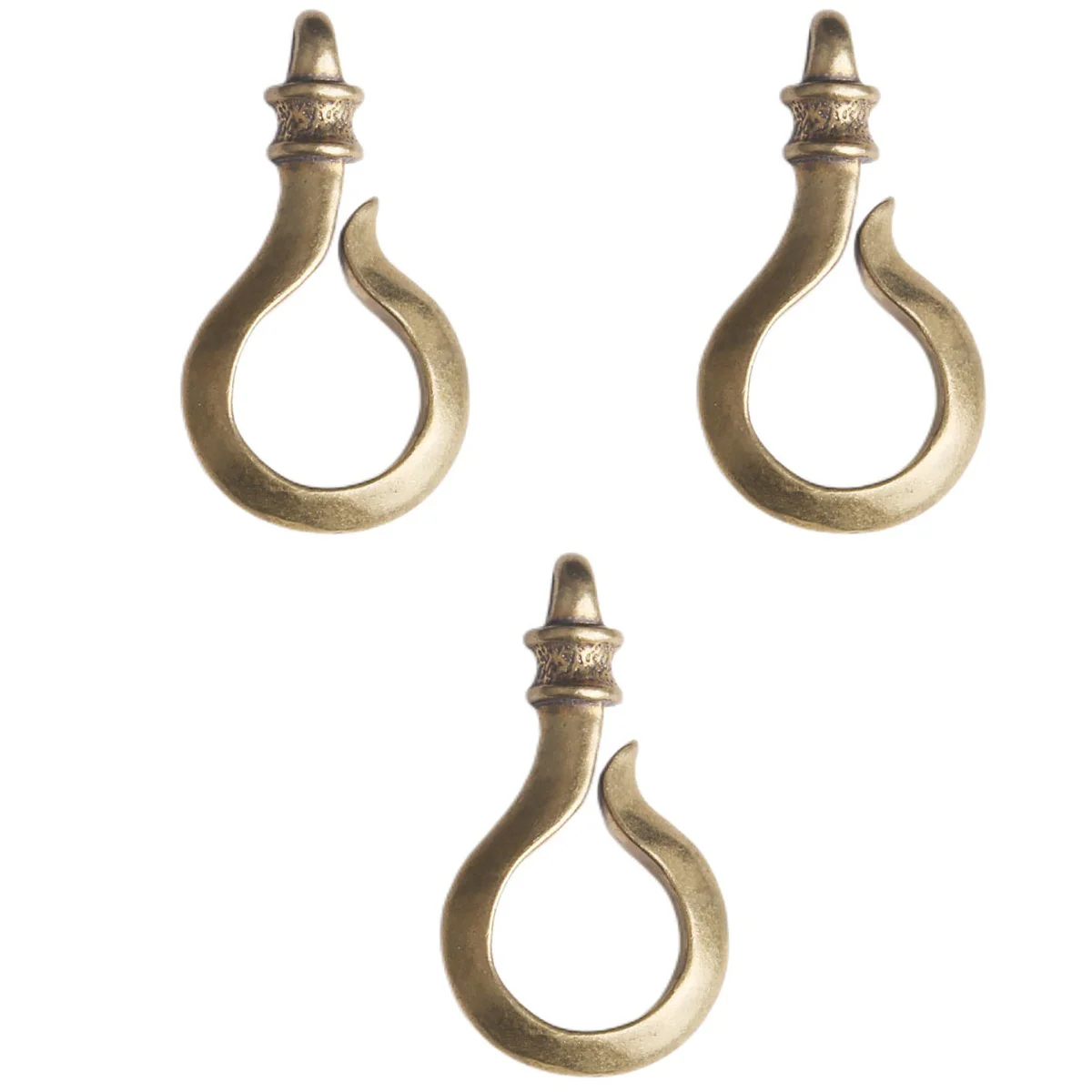 

3 Pack Keychain Hook Keyring Pendant Car Men Solid Delicate Keychains Buckle Decor Brass Ornaments Hanging Man Wallets