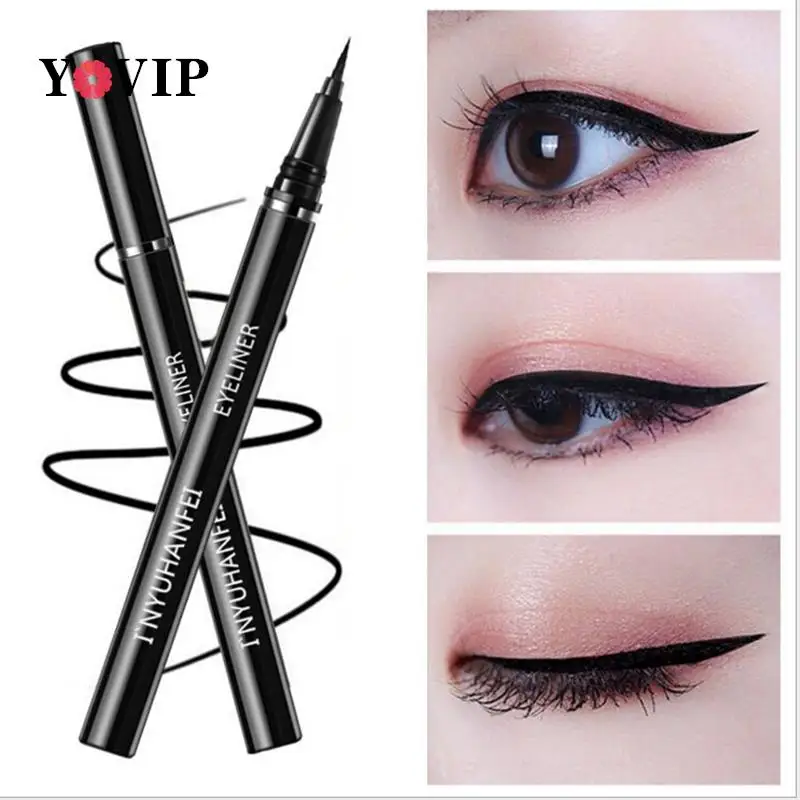 Professional Black Liquid Eyeliner Waterproof Long-lasting Make Up Women Comestic Eye Liner Pencil Makeup Crayon Eyes Marker Pen
