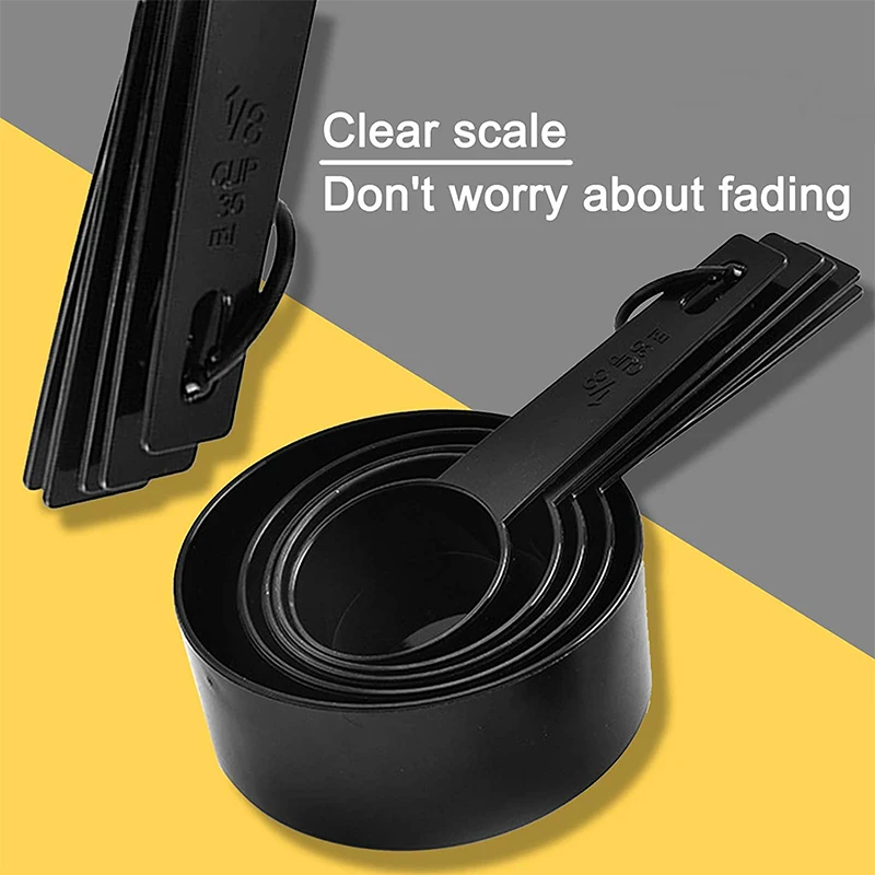 

1 Set Multi Purpose Spoon Measuring Cup Plastic Measuring Spoon With Scale Cup Baking Tools Home Handle Kitchen Gadgets Supplies