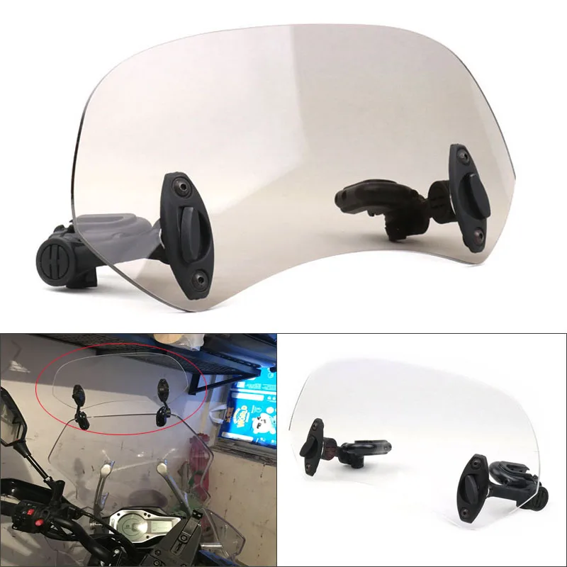 

For YAMAHA MT-03 MT-07 MT-09 FZ1 FZ6 FZ8 YZF R1 R6 R3 Adjustable Windscreen Windshield Extension Spoiler Wind Deflector Lockable