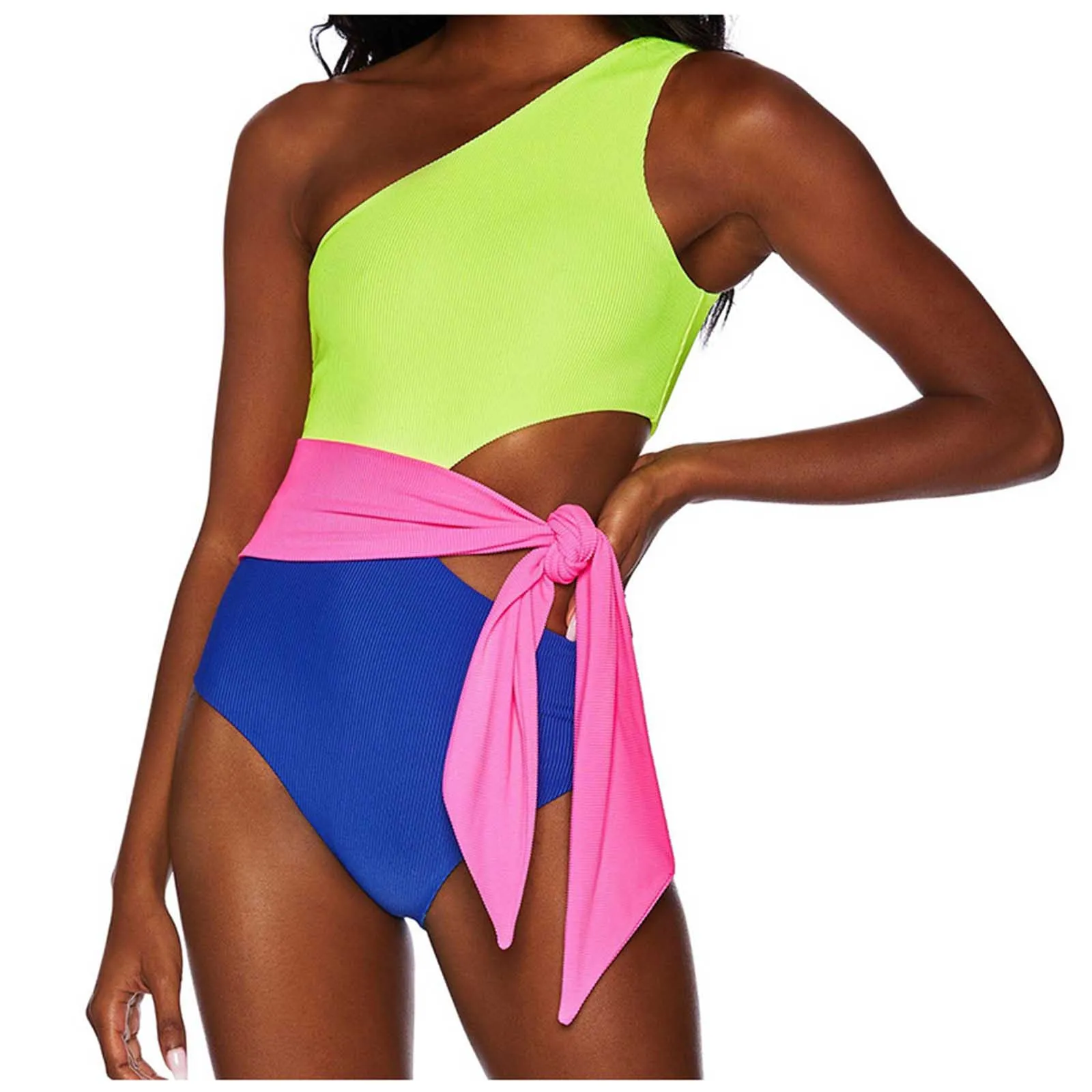 

Women's Sexy Colour Blocking Bikini With Bra Pad And No Steel Bra Swimming Costume купальники женские Traje baño mujer 수영복 여자