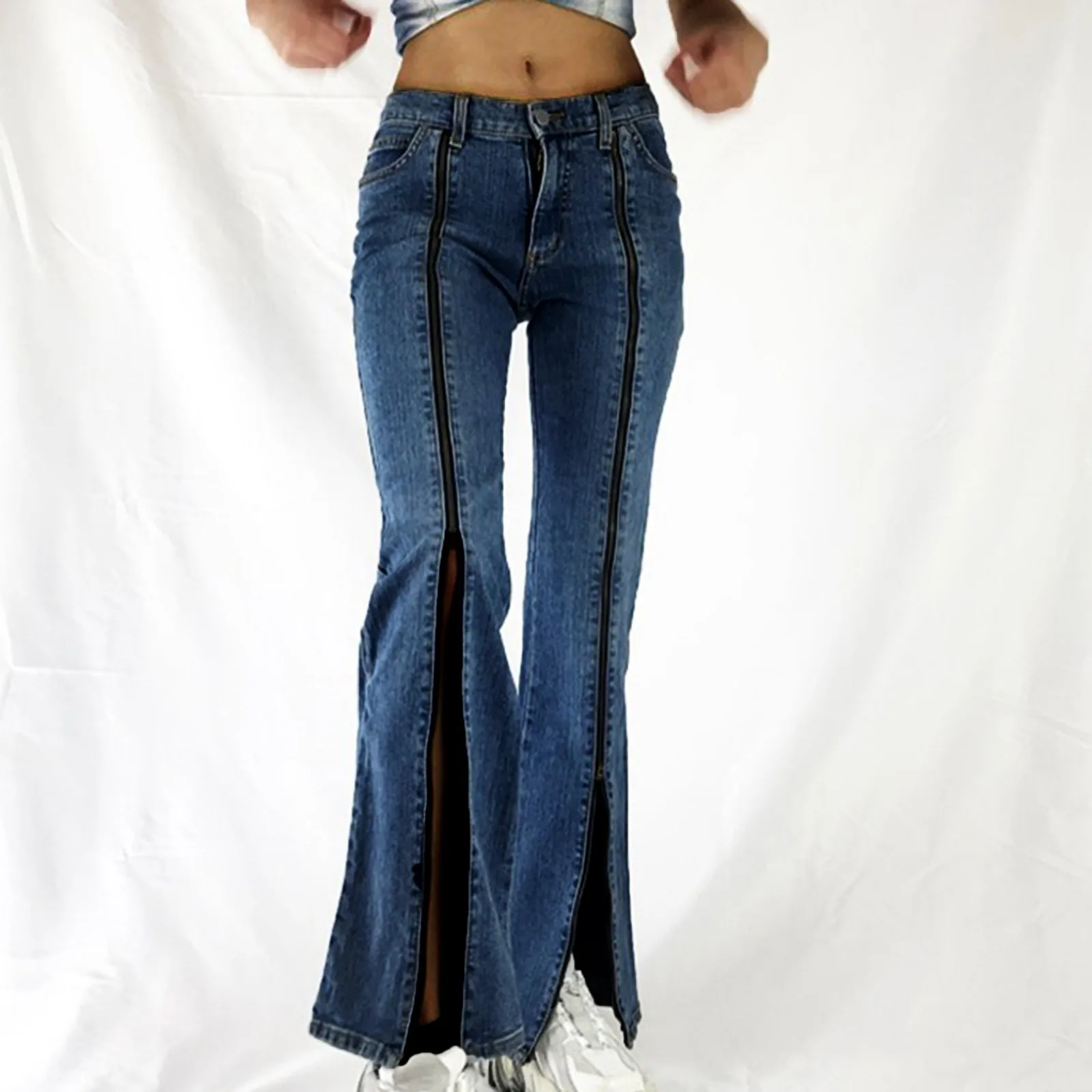 

2020 Vintage Skinny Four Buttons High Waist Pencil Jeans Women Slim Fit Stretch Denim Pants Full Length Denim Y2k Tight Trousers