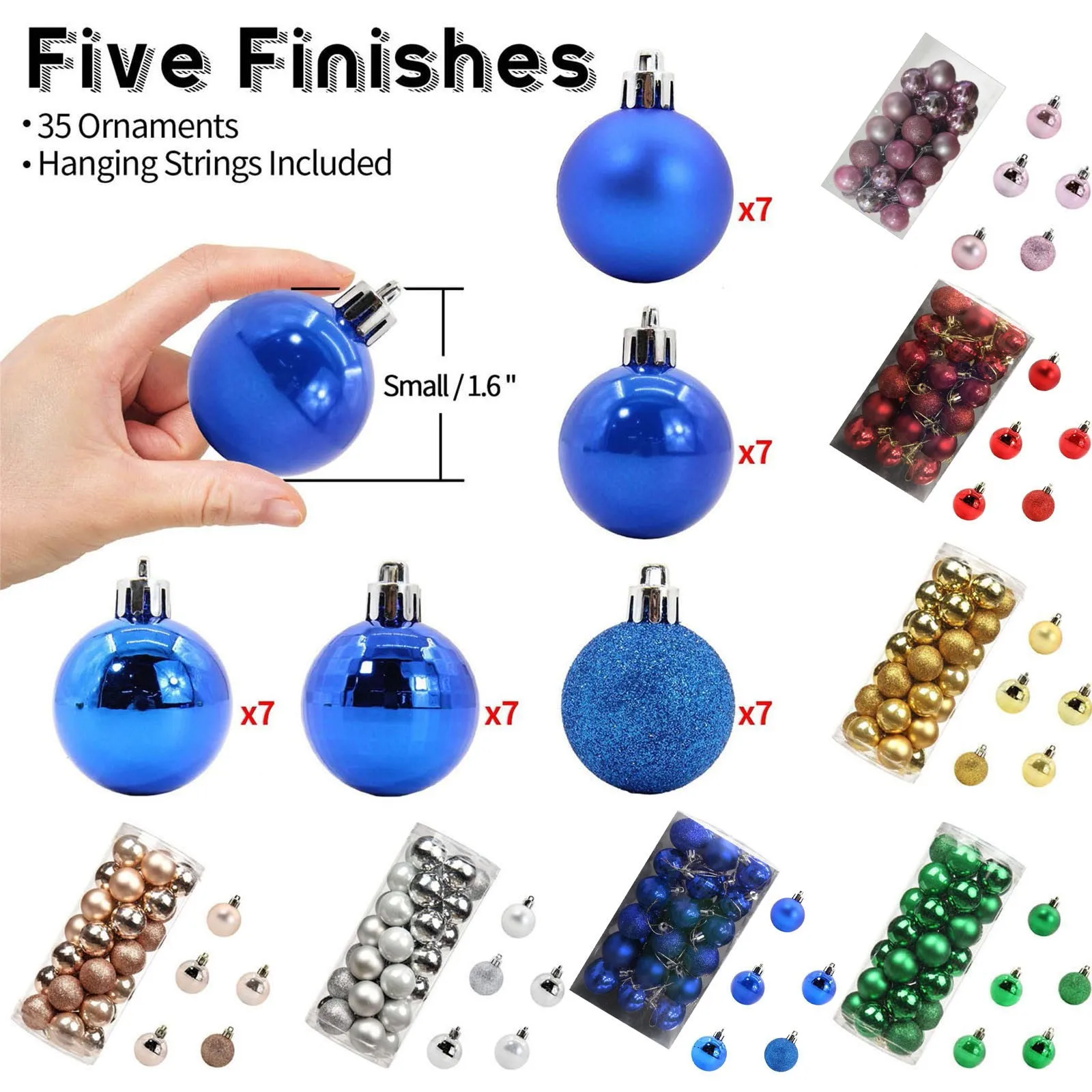 35 шт. новогодние подвесные шары для украшения ёлки