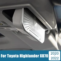 for toyota highlander kluger xu70 2020 2021 2022 stainless car reading light cover audio strips protective horn roof lamp trim