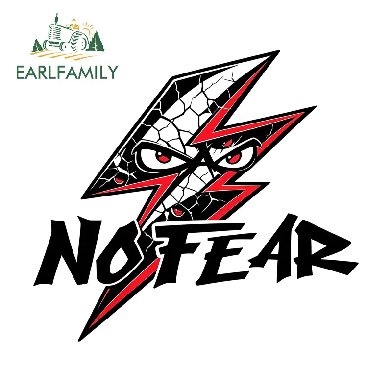 Фото Наклейки EARLFAMILY NO FEAR для автомобиля, ноутбука, компьютера, кулеров, рыболовных ящиков, холодильников, серфбордов, виниловые наклейки, граффити, индивидуальная печать. №1