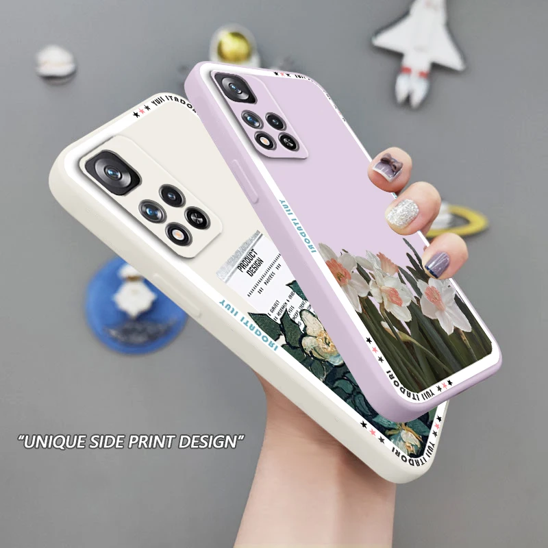

Liquid Rope Soft Cover Flower Luxury Scene Art Phone Case For Xiaomi Redmi Note 11 11S 11T 10S 10 9S 9T 9 8T 8 Pro Plus 5G