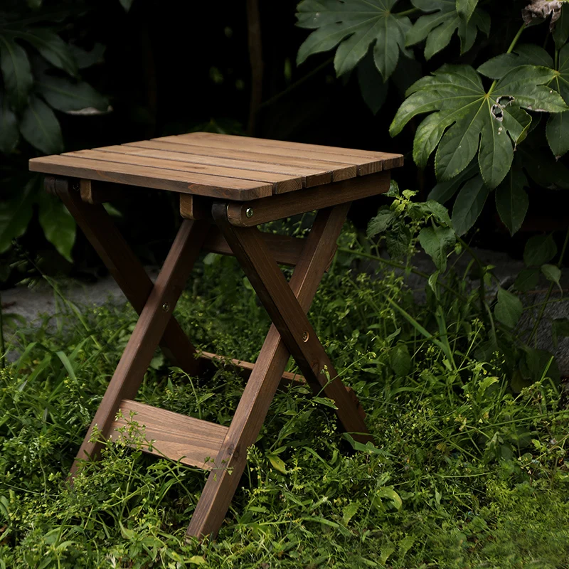 

Small Folding Wooden Outdoor Mori Style Dessert Display Stand Camping Home Self-Driving Picnic Table