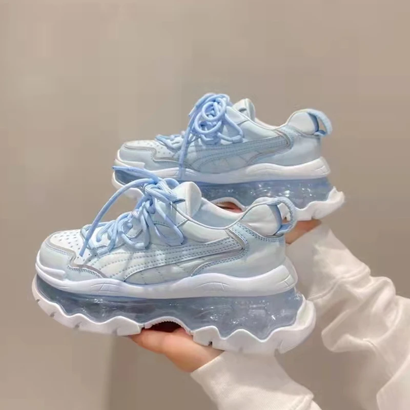 

Women's Chunky Sneakers 2022 Summer New Designer Tenis Thick Sole Fashion Platform Sneakers Ladies Casual Sports Shoes