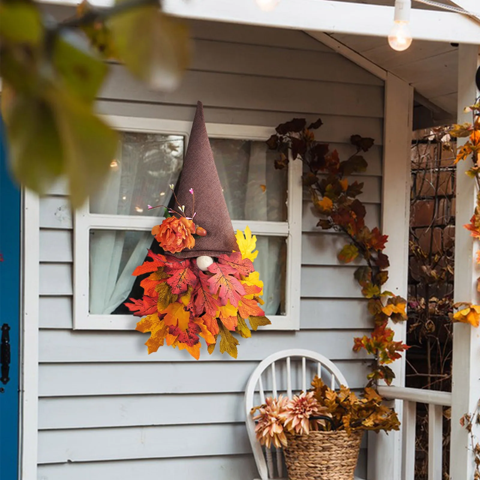 

Осенняя карликовая вешалка для улицы, сада, фронтального сезона раннего урожая, приветственное украшение, крючок, праздник, семейный декор для настенных дверей